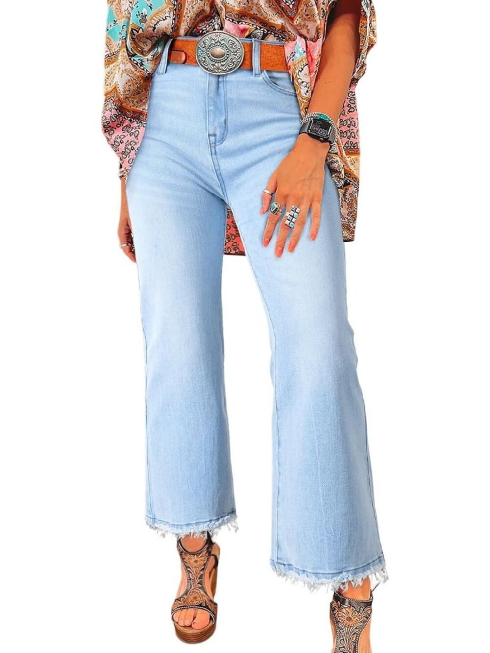 High-Waisted Stretchy Flared Jeans for Women | Trendy Casual Denim Pants